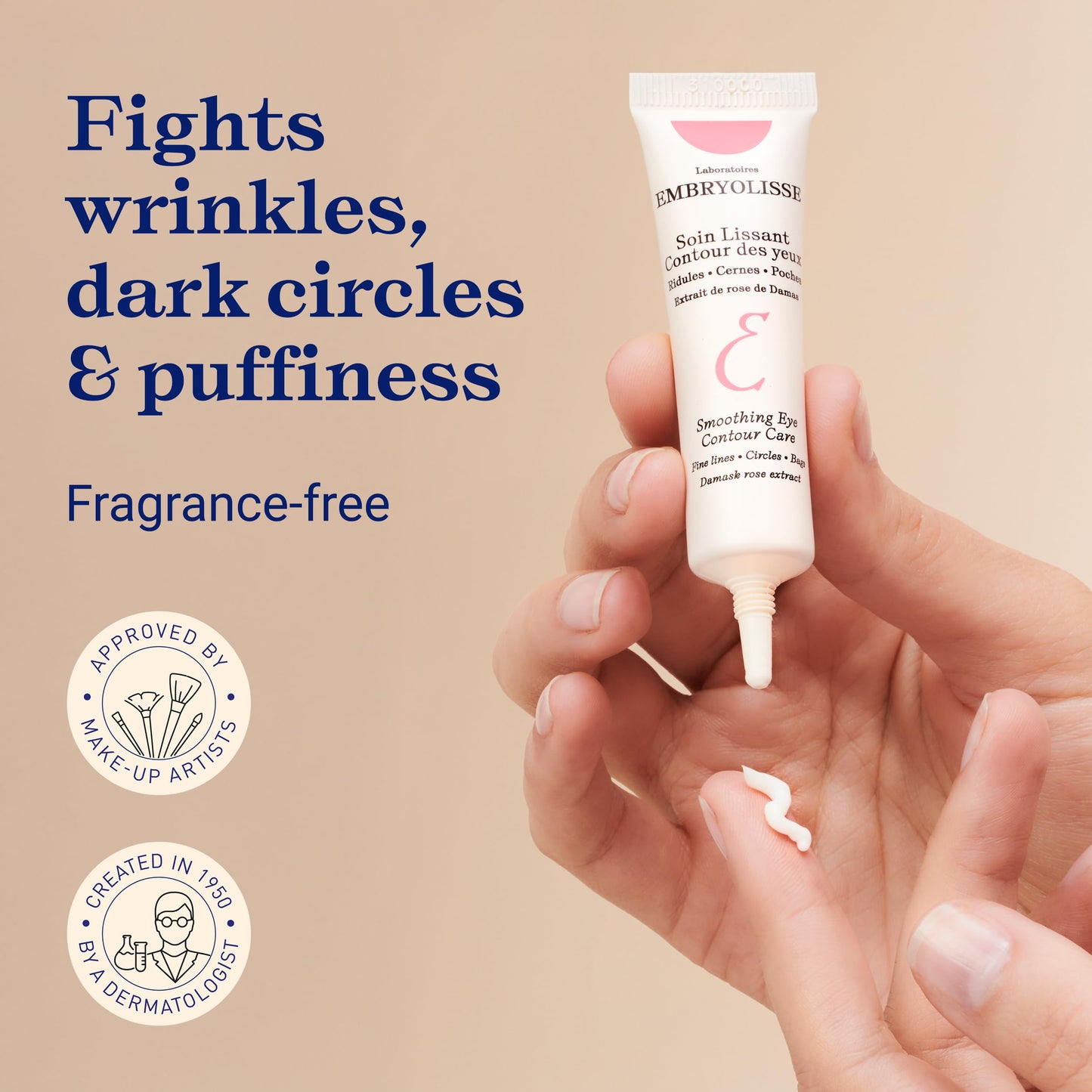 Embryolisse Smoothing Eye Contour Care. Revitalizing Gel Cream Treatment. Reduce Fine Lines, Circles, Puffiness, 0.50 Fl Oz