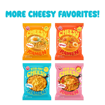 OTOKI Cheesy Ramen – Cheddar & Mascarpone Flavor | Creamy & Savory Stir-Fry Korean Instant Noodles | 3.88 oz (Pack of 4)