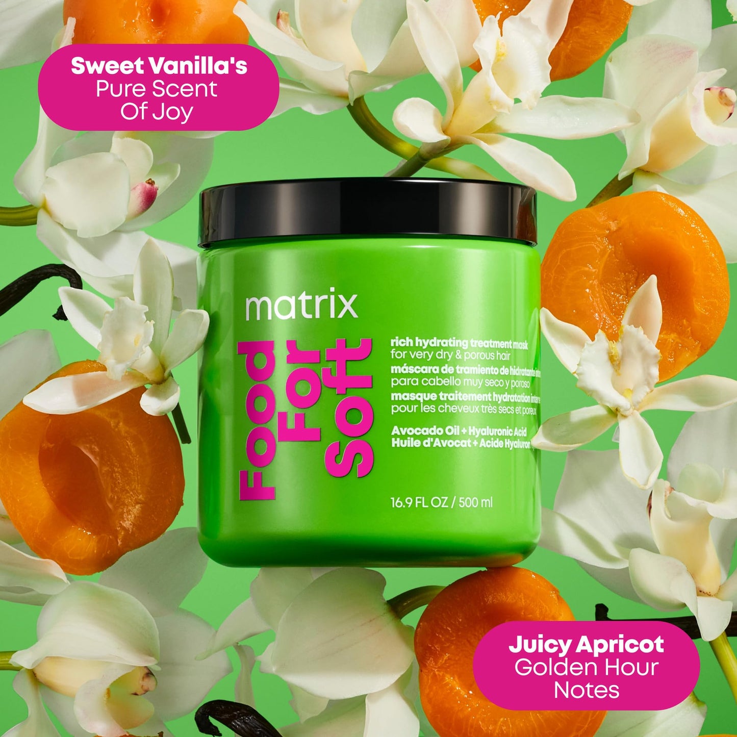 MATRIX Food For Soft Rich Hydrating Mask - For Dry & Brittle Hair, Adds Shine & Softness, With Avocado Oil & Hyaluronic Acid, Replenishes Moisture