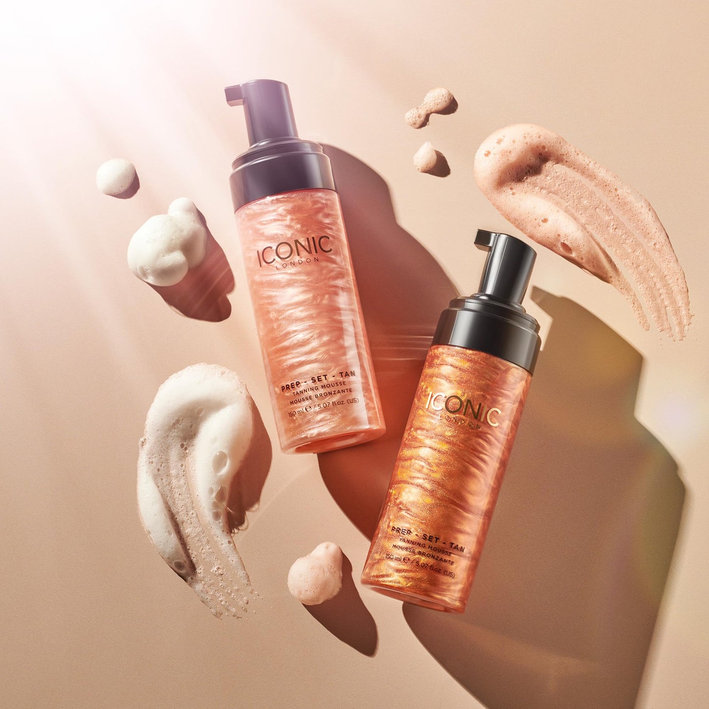 ICONIC LONDON Prep Set Tan Mousse | Long Lasting, Sun Kissed Skin, Bronze Glow, Cruelty-Free, Vegan Makeup