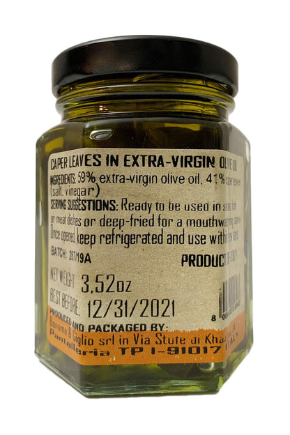 Etimo Pantelleria Caper Leaves in Extra Virgin Olive Oil 3.52 Ounces