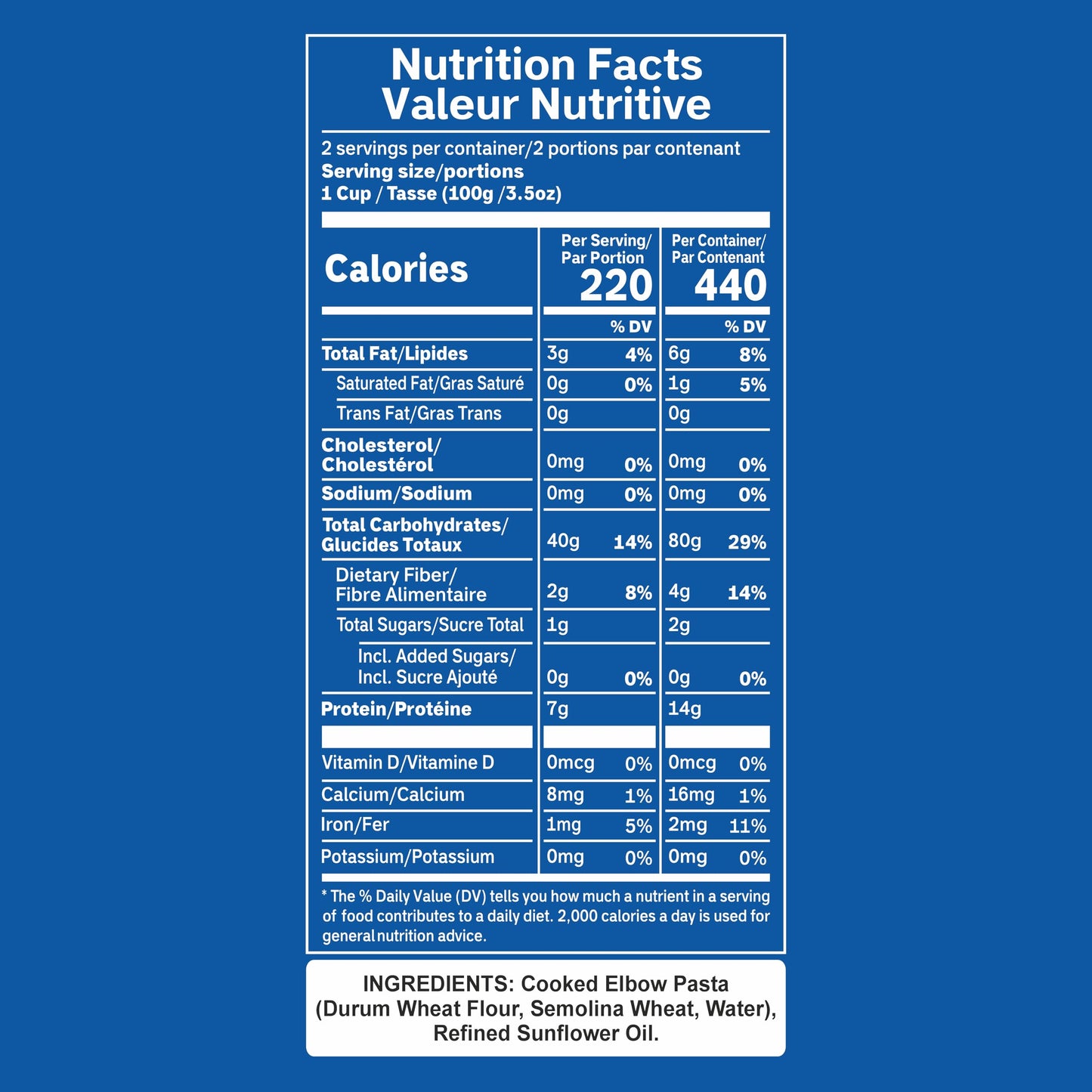 Pasta Zing Elbow Pasta, 100% Durum Wheat, 14g Protein, Made with 2 Clean Ingredients, Al Dente Bite, Zero Sodium & Cholesterol, Non-GMO, 7.05oz Pack of 7
