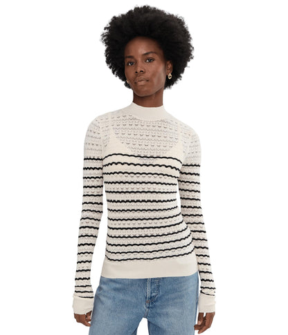 Sanctuary Forever Striped Mock Neck