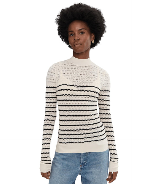 Sanctuary Forever Striped Mock Neck
