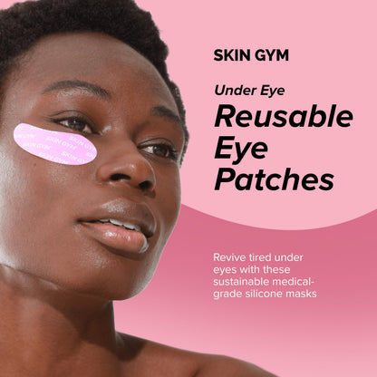 SKIN GYM Reusable Silicone Eye Mask – Under Eye Patches Reusable for Hydration & Skincare, Medical Grade Silicone Eye Patches to Boost Serum Absorption