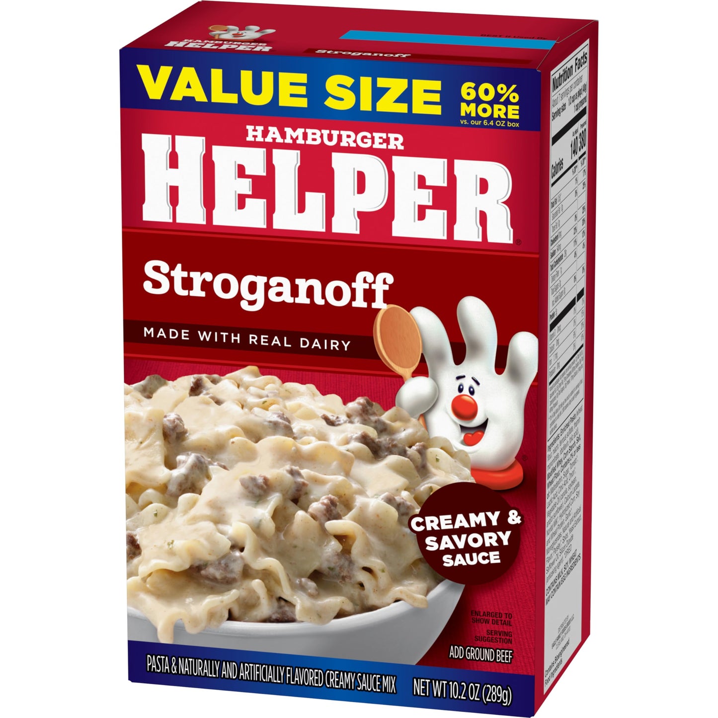 Hamburger Helper Stroganoff Value Size Pasta Meal (10.2 oz - 6 Pack) No Artificial Flavors, Ready in 3 Easy Steps, Quick Meals for Midweek Dinners, Busy Evenings & Families On-the-Go