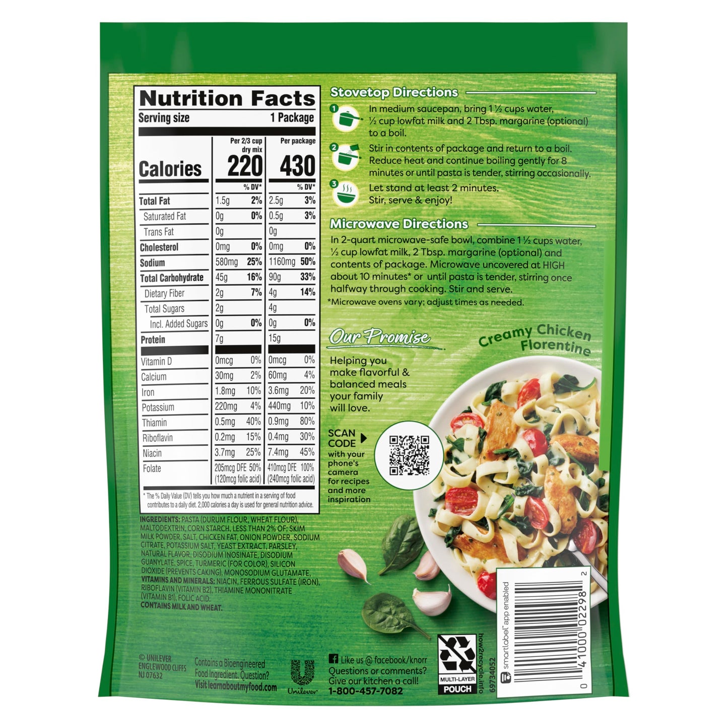Knorr Pasta Side Dish, Creamy Chicken, 4.2 Ounce