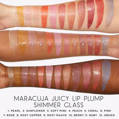tarte maracuja juicy shimmer glass lip plump – Hydrating & Volumizing Lip Gloss Balm with Hyaluronic Acid & Vitamin E, Plumps & Moisturizes, Vegan & Cruelty-Free