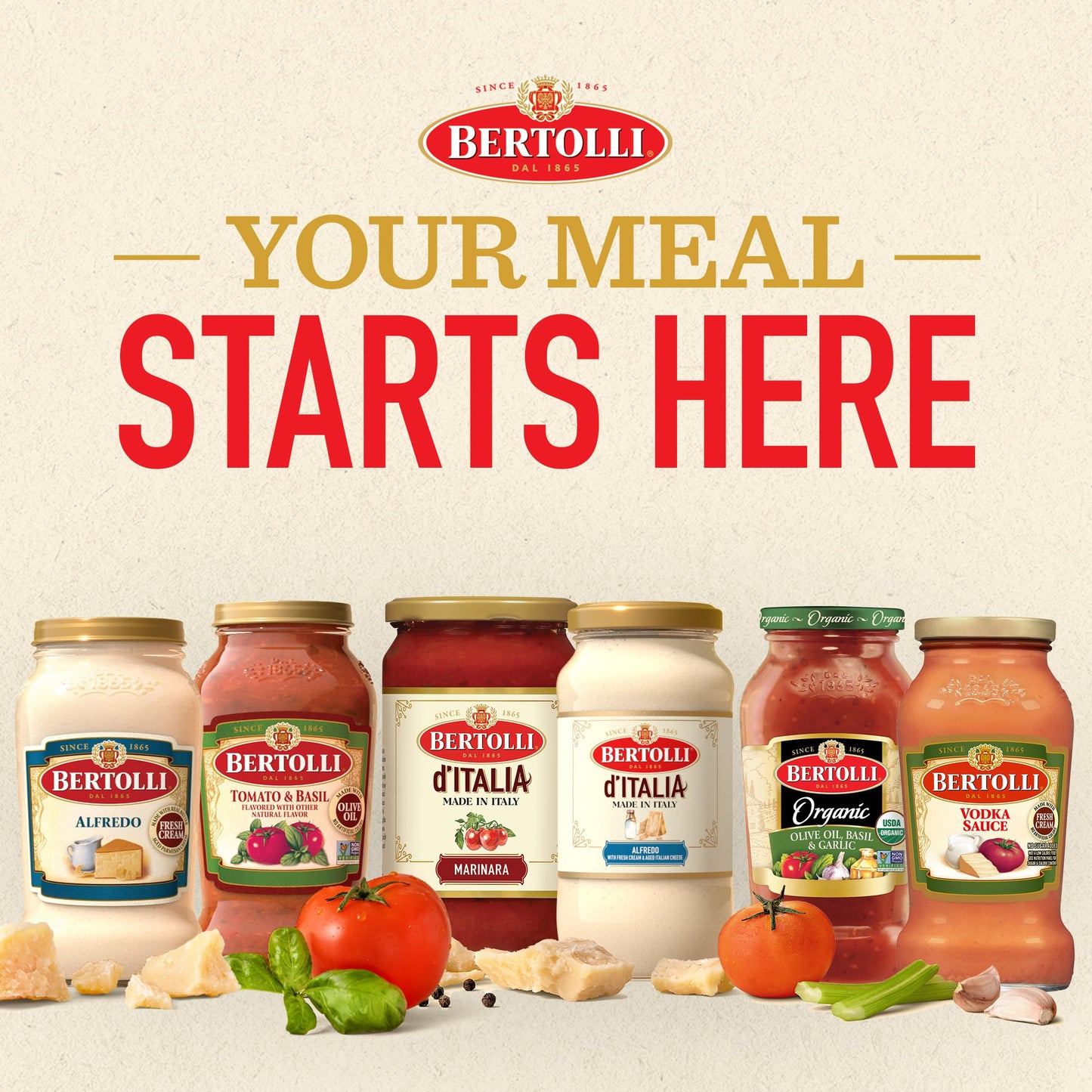 Bertolli Portobello Mushroom Sauce, Pasta Sauce Made With Vine-ripened Tomatoes, Onions, Garlic And Olive Oil (Pack of 6)