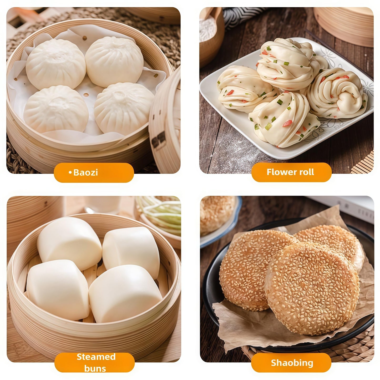 Angel steamed bun improver, fluffy homemade baozi, improver fluffy,（To be used with yeast） 75g (15g*5 packs) 馒头改良剂（需要配合酵母一起使用 ）75g(15g*5包)