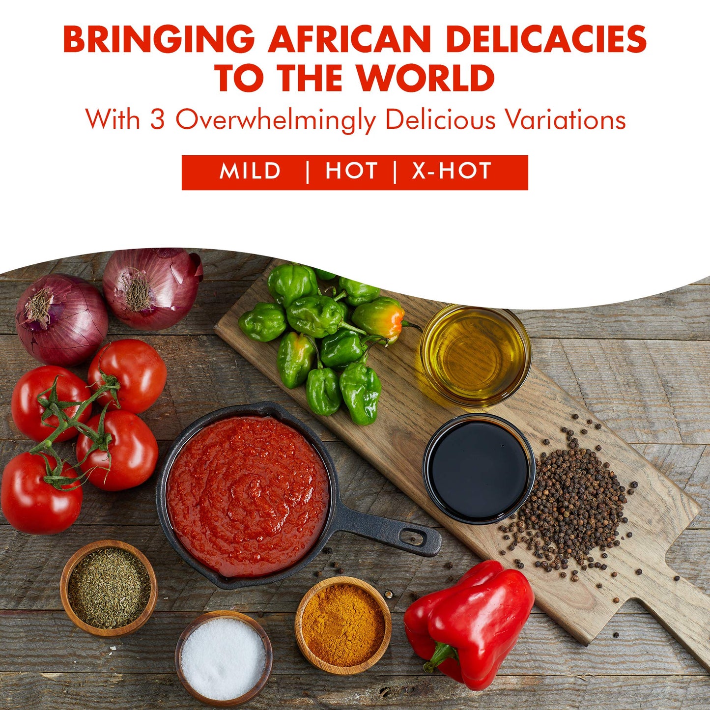 Nerrido Canned Tomato Stew & Jollof Rice Red Sauce, African Style Hot Pasta Sauce with Vegetables and Spices 16oz (454g) (Hot, 1 Pack)