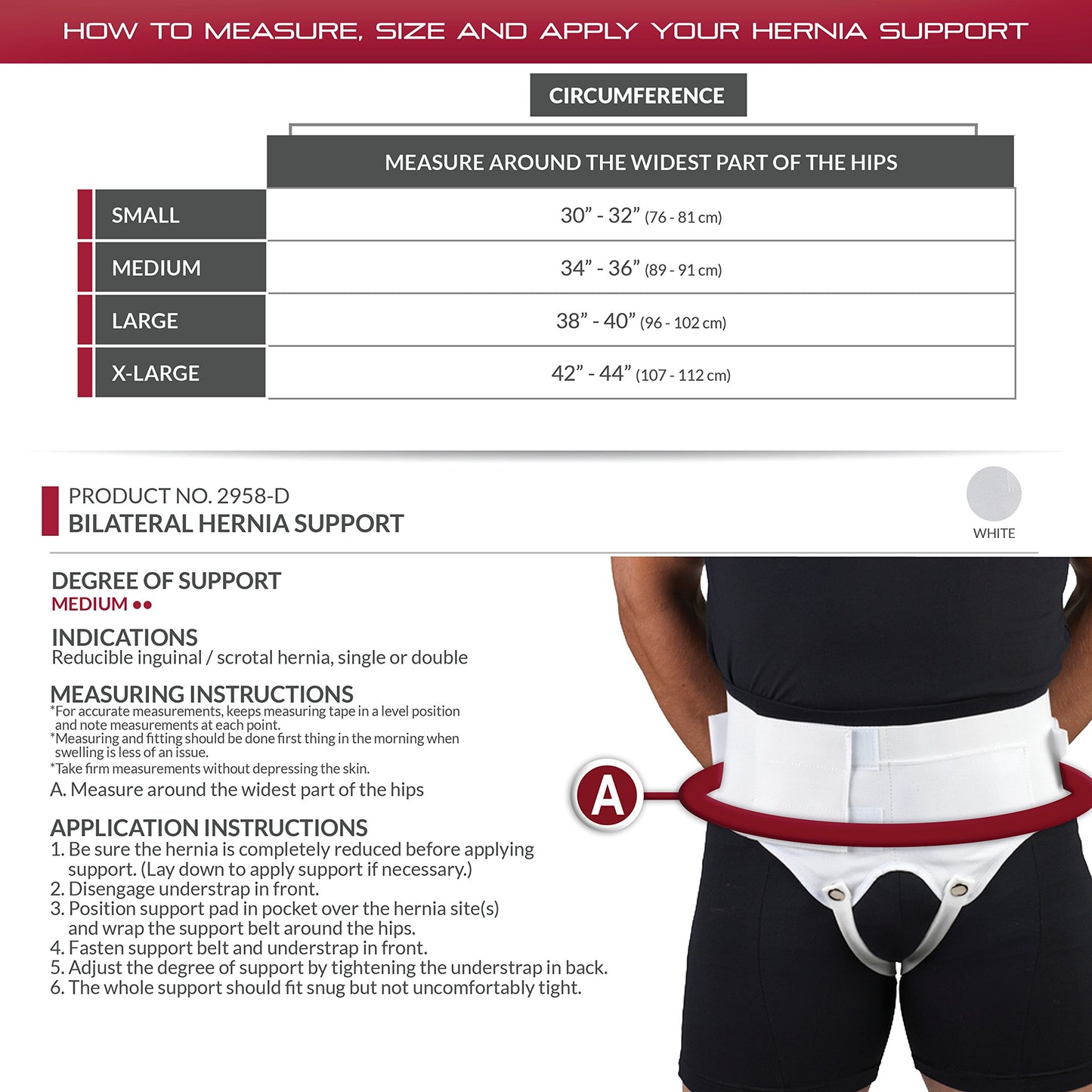 OTC Hernia Support, Single or Double Herniation, Inguinal Scrotal Treatment, X-Large