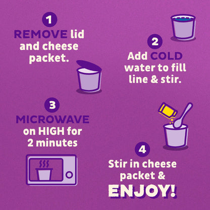 Annie's Real Aged Cheddar with Organic Pasta, Macaroni and Cheese Microwavable Cups, Made with Real Cheese, 8 Ct, 16.08 oz