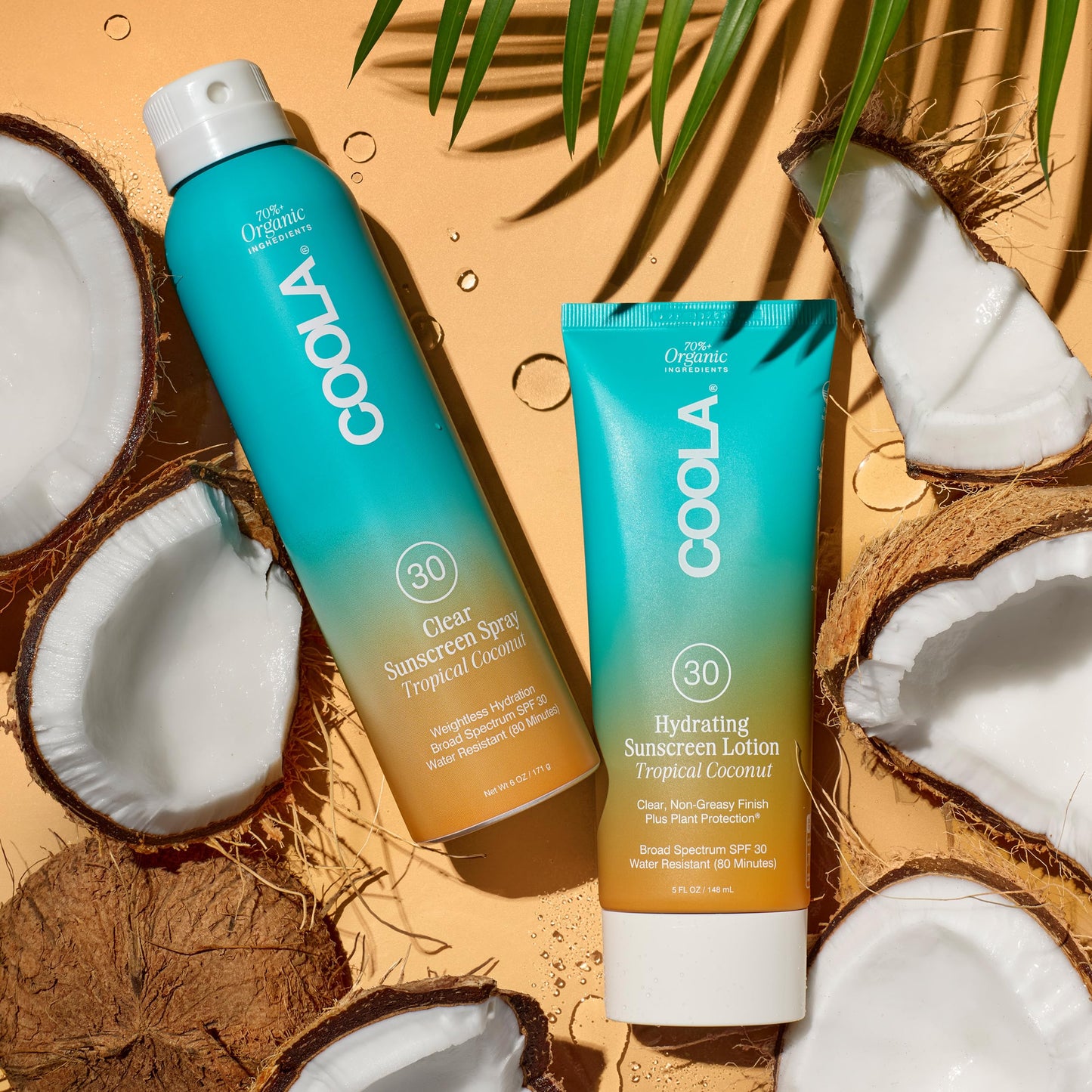 COOLA Organic Sunscreen SPF 30 Sunblock Spray, Dermatologist Tested Skin Care for Daily Protection, Vegan and Gluten Free, Tropical Coconut