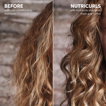 WELLA PROFESSIONALS Nutricurls Shampoo for Waves Formulated with Nourish-In Complex Nourish and Define Without Sulfates