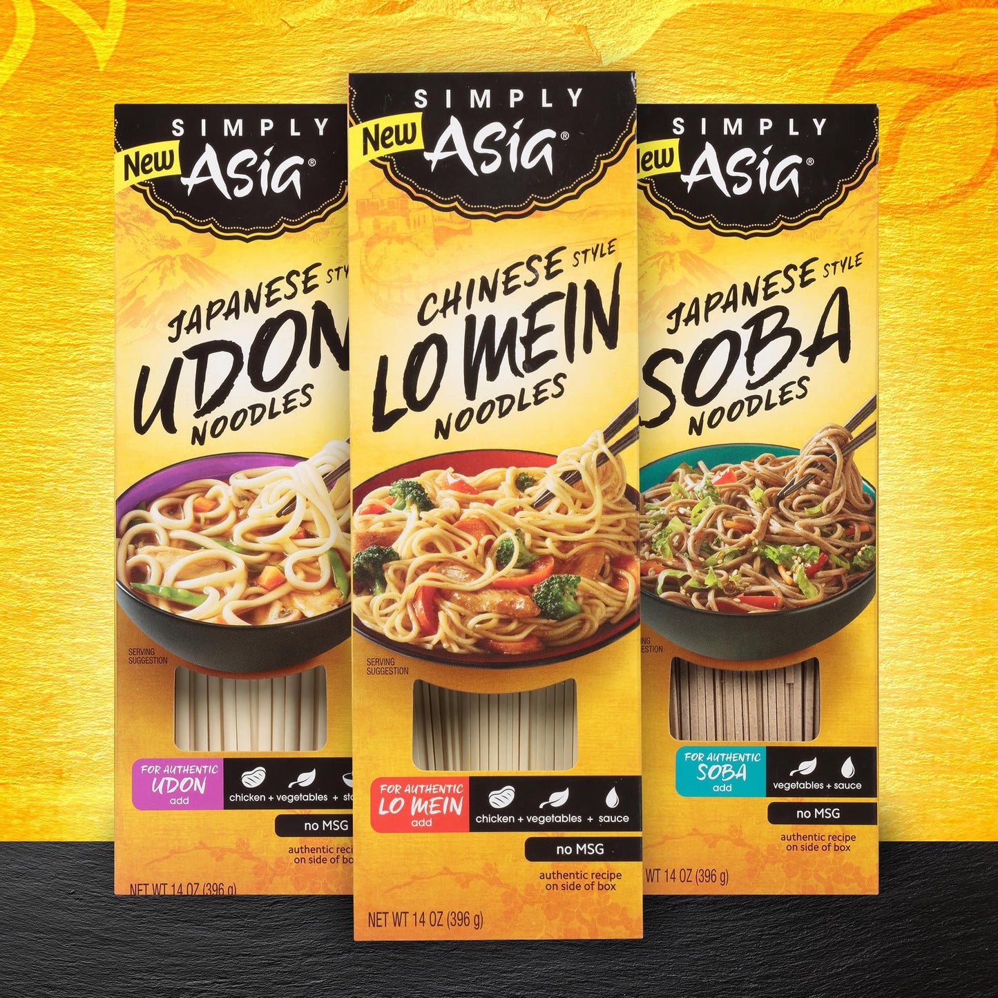 Simply Asia Lo Mein Noodles, Chinese Style, No MSG, For Cold Noodle Soups, Vegetable Lo Mei, Chicken Lo Mein & Stir-Fries, 14 oz