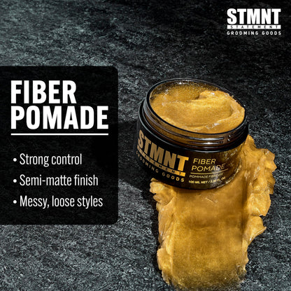STMNT Grooming Goods Fiber Pomade | Semi-Matte Finish | Strong Control | Easy To Wash Out
