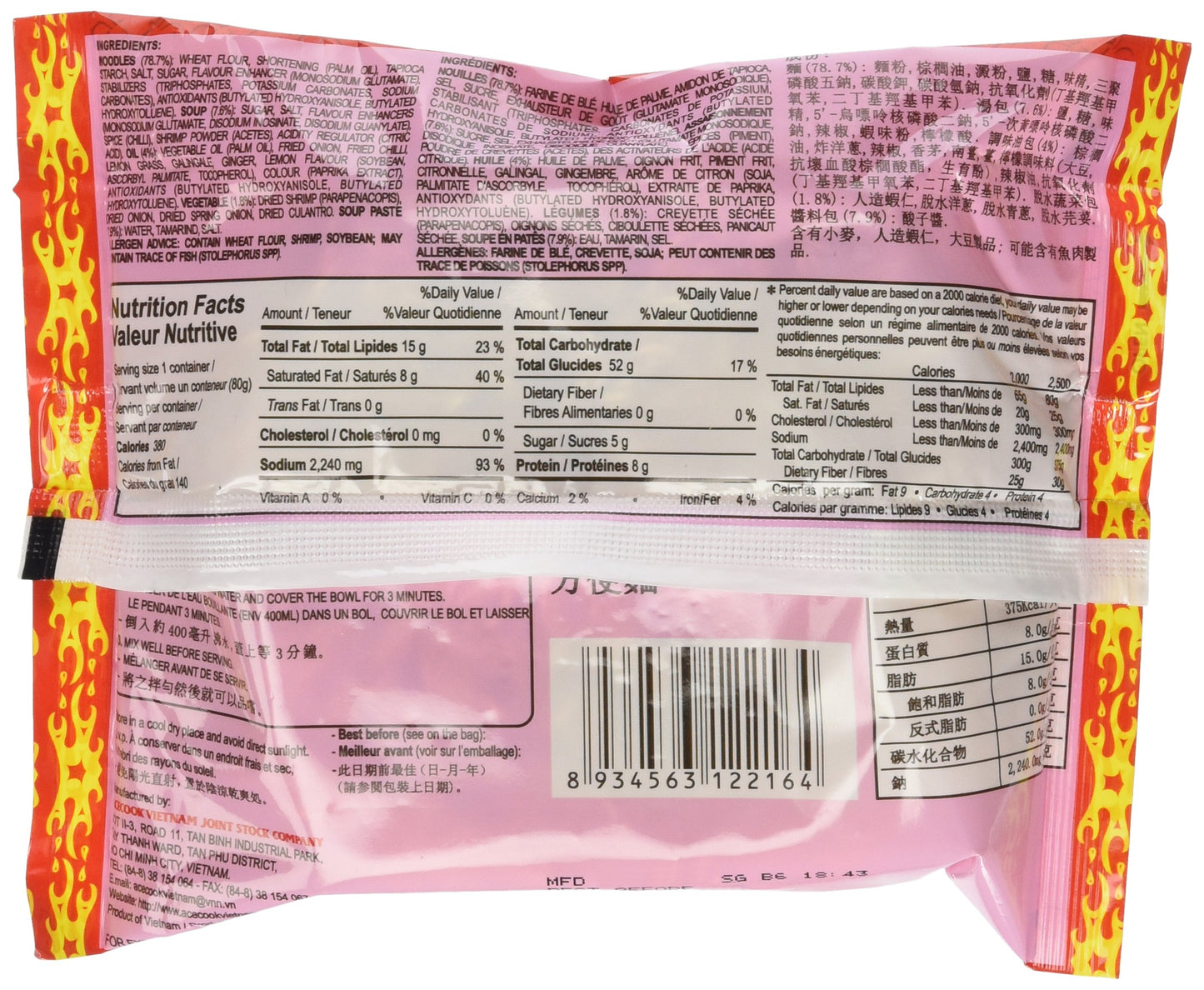 Mi Lau Thai (Shrimp Flavor) - 2.8oz (Pack of 30)