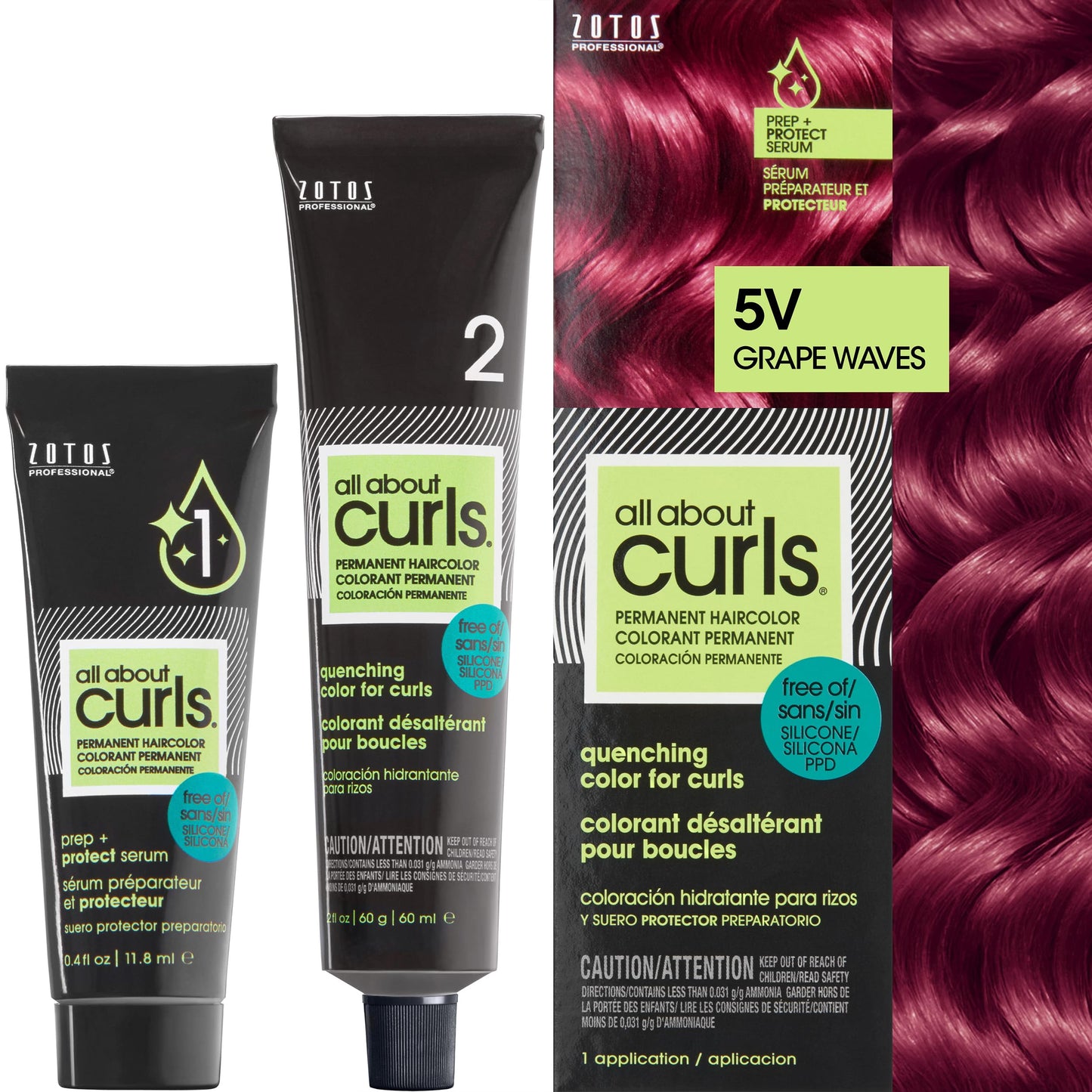 All About Curls Permanent Hair Color Dye For Curly Hair | 100% Gray Coverage | Nourished & Radiant Curls | Vibrant Shine & Color