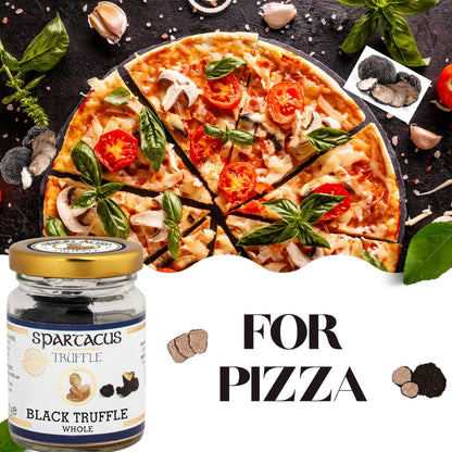 Spartacus Truffle Black Whole Truffle in Olive Oil – Italian Gourmet Delicacy – Authentic Fine Dining Ingredient – Exquisite Black Truffles for Chefs & Food Lovers – Gift Jar