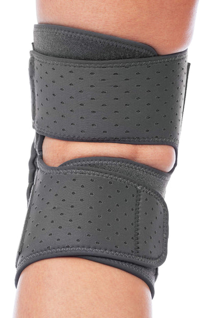Mueller Sports Medicine Comfort Plus Self Adjusting Knee Stabilizer, Knee Pain Relief Support for Men and Women, Ideal for Arthritis, Sprains, Black,