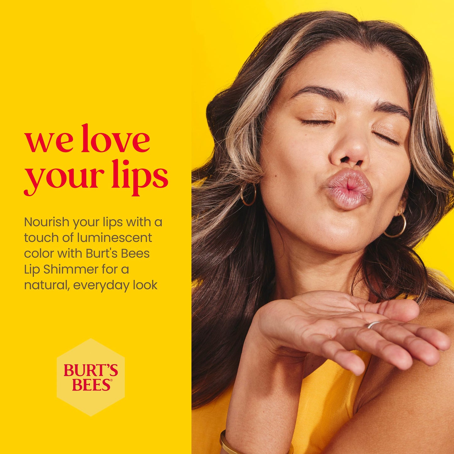 Burt's Bees Lip Balm, Moisturizing Lip Shimmer for Women, for All Day Hydration, with Vitamin E & Coconut Oil, 100% Natural, Apricot, 0.09 Ounce