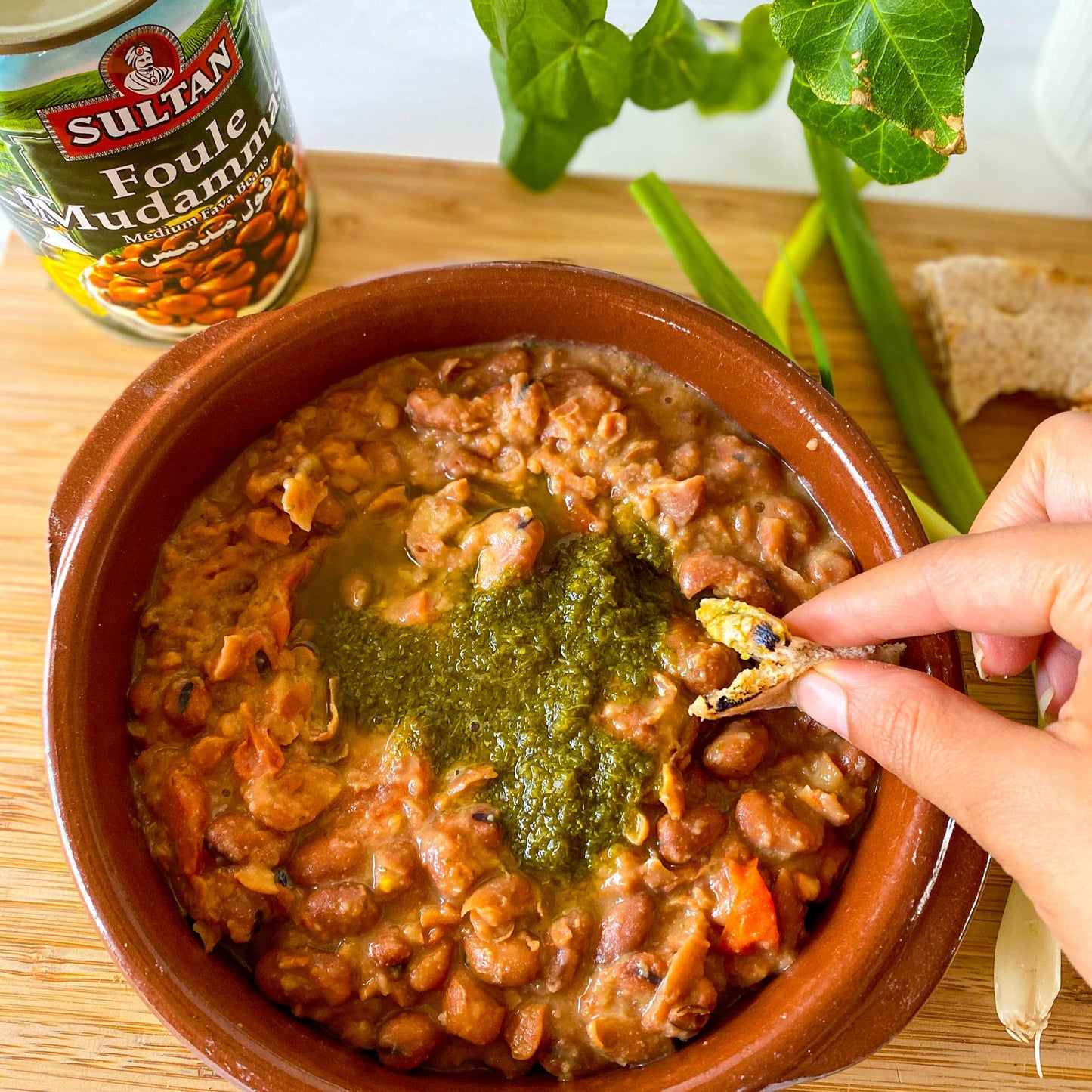 Sultan Brand Foule Mudammas, Medium Fava Beans, High in Dietary Fiber, No Fat, No Cholesterol, 14.80oz