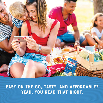 Bumble Bee Snack On The Run! Protein Snack Pack - 8g Protein per Box - Original Tuna Salad with Crackers Kit - Ready to Eat Easy-Open Can - Wild Caught MSC-Certified Tuna (Pack of 12)