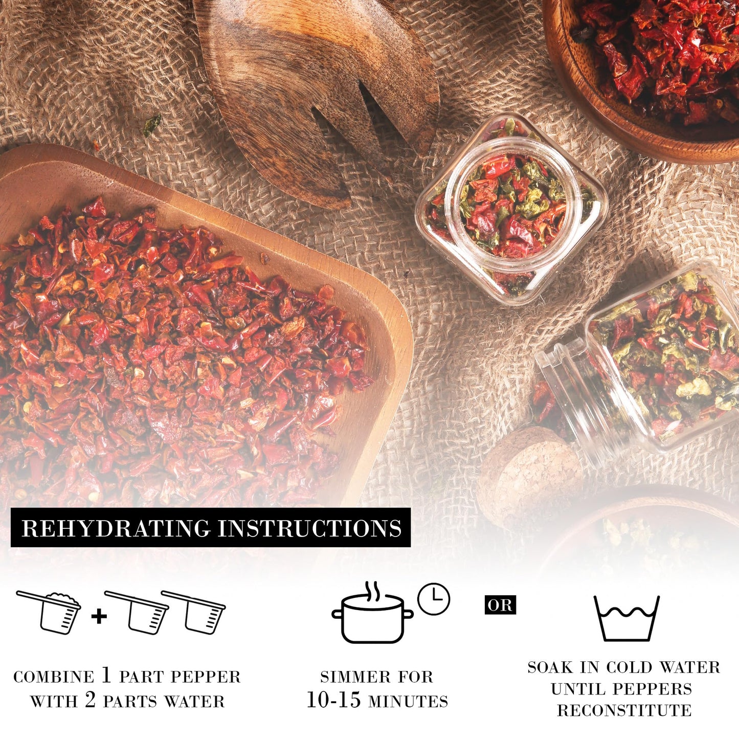 Gourmanity Dried Red Bell Peppers, Flavorful Diced Peppers, Fresh and Appetizing, Perfect for Ramen Bae Ramen Toppings Soups Stir-Frys and Stews, All Natural, Resealable 4oz Bag.