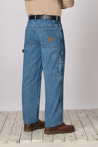 Bulwark Men's Flame Resistant 14.75oz Pre-Washed Denim Dungaree 2 Tool Loops