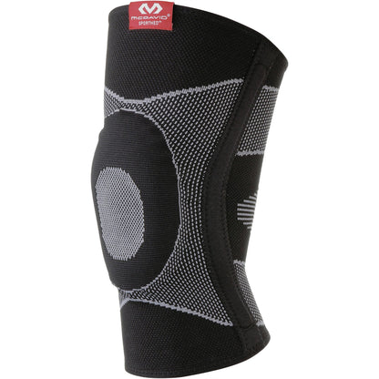 McDavid Elastic Compression Knee Sleeve with Gel Pad. 4-Way Elastic Brace with Strays. For Stability, Recovery, Injury, Walking, Running Pain. Left and Right Leg. Patella Support.