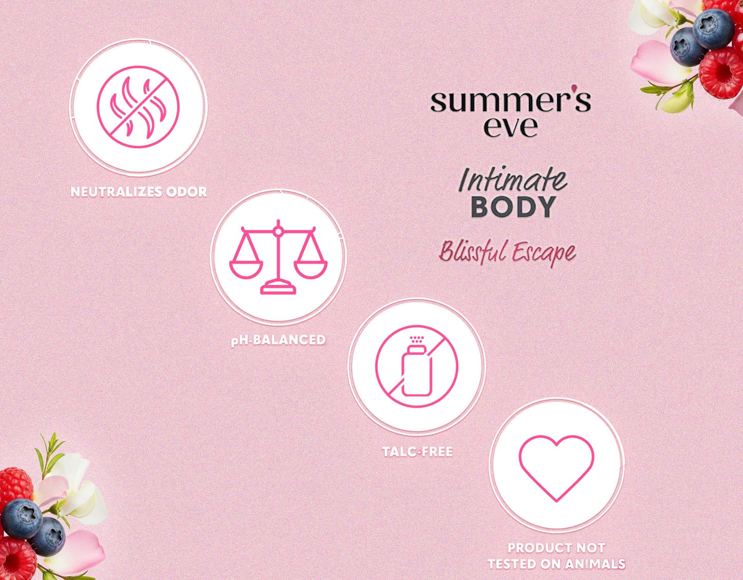 Summer's Eve Intimate Blissful Escape Dry Body Deodorant, 2 Ounce (Pack of 4)