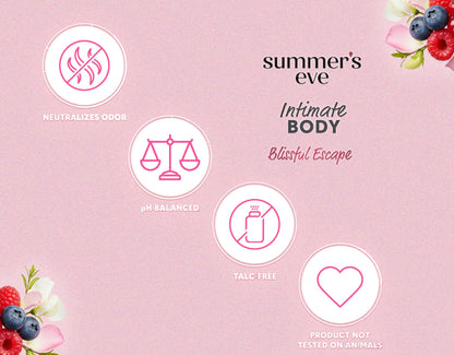Summer's Eve Intimate Blissful Escape Dry Body Deodorant, 2 Ounce (Pack of 4)