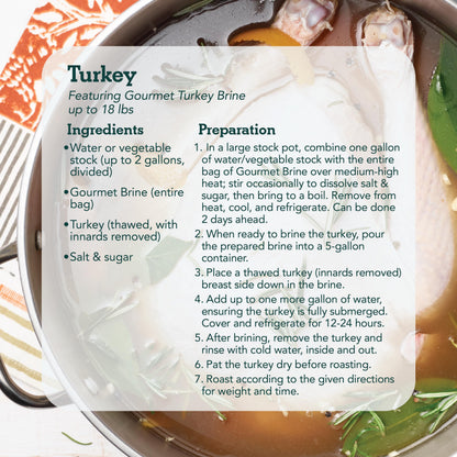 s.a.l.t. sisters All Purpose Brine | All-Natural, Gluten Free, Non-GMO | Flavor Up to 18 lb of Turkey, Chicken, or Pork | Resealable Pouch, Roasting Bag Sold Separately | 10 oz.