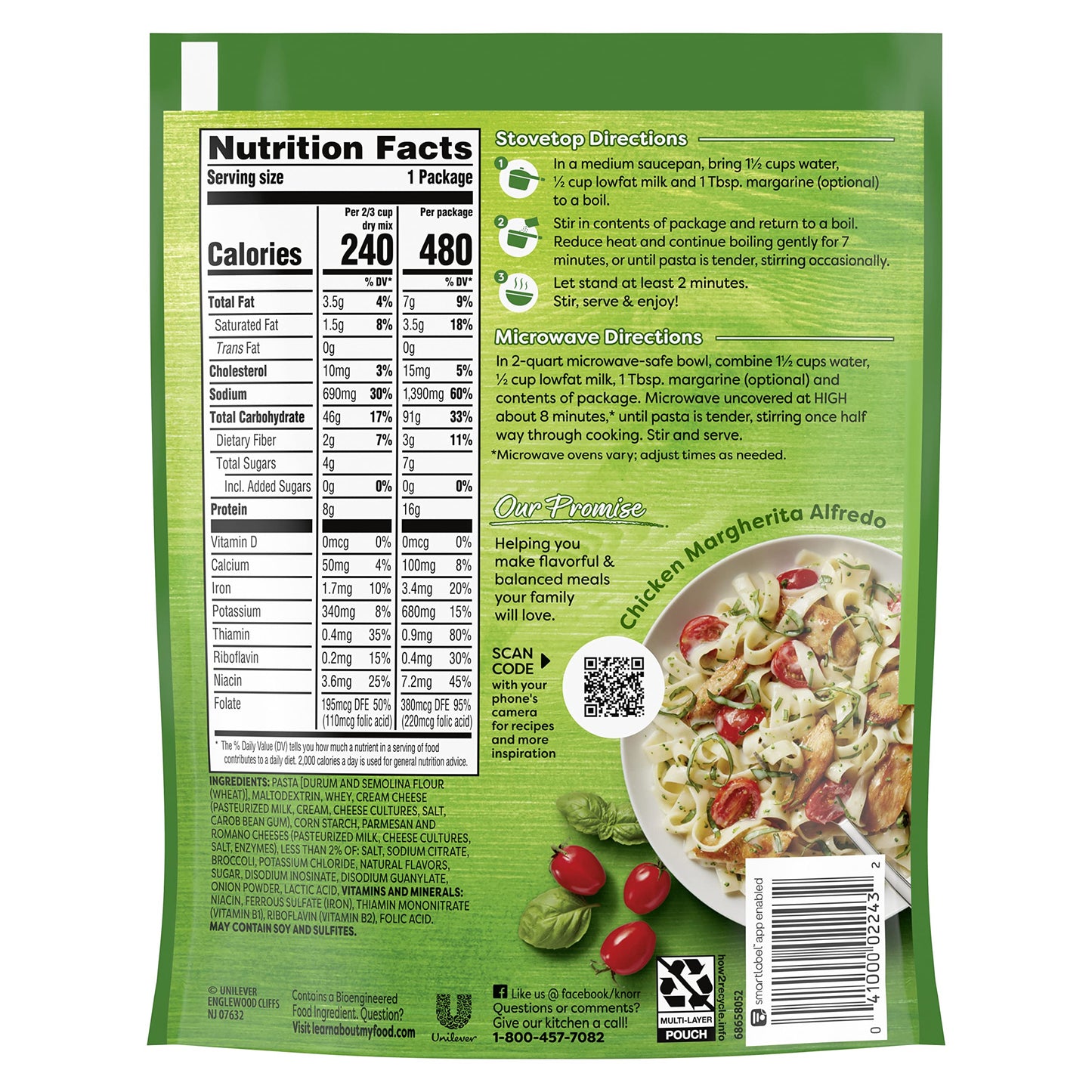 Knorr Pasta Sides Dish, Alfredo Broccoli, 4.5 Ounce, (Pack of 8)