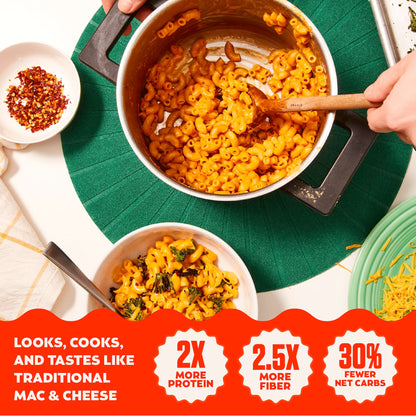 Banza Shells & Classic Cheddar Mac and Cheese - High Protein, Gluten Free, and Lower Carb Protein Mac and Cheese - 5.5oz