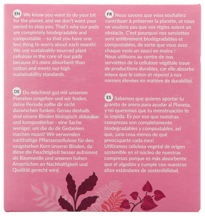 Natracare Ultra Extra Pads with Wings, Long, Individually Wrapped, Made with Certified Organic Cotton, Ecologically Certified Cellulose Pulp and Plant Starch (1 Pack, 8 Pads Total)