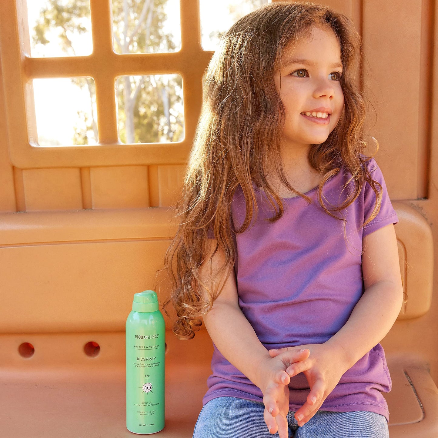MDSolarSciences KidSpray SPF 40 | Water-Resistant, Broad-Spectrum Sunscreen Spray for Kids | Infused with Indian Gooseberry, Vitamin C & Antioxidants | Non-Aerosol | Safe for Sensitive Skin (6 Fl Oz)