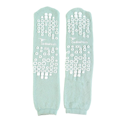 Cardinal Health 68125-GRN Terry in Double Tread Patient Safety Slippers, Green, 2X-Large, Case of 48 Pairs