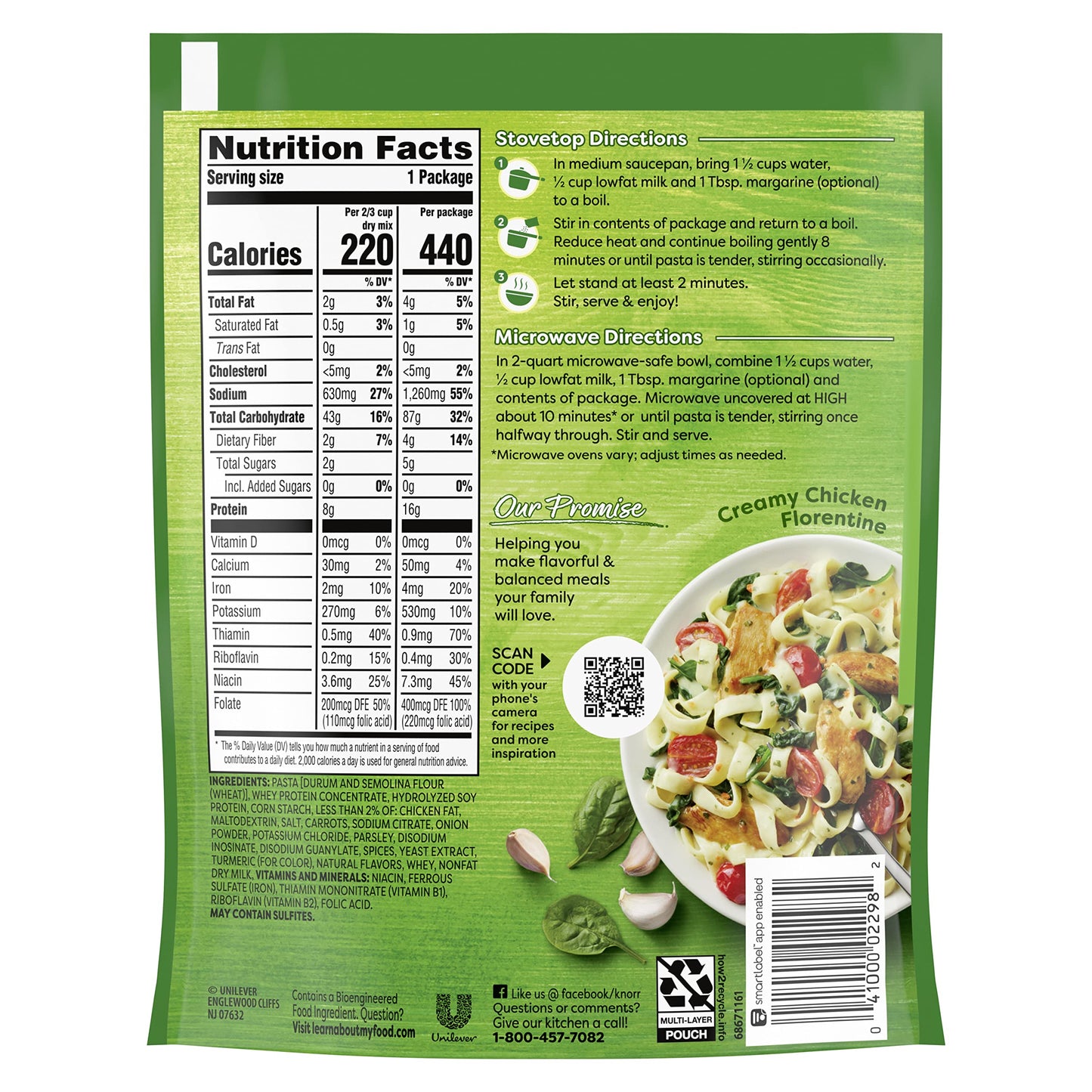 Knorr Pasta Side Dish, Creamy Chicken, 4.2 oz (Pack of 8)
