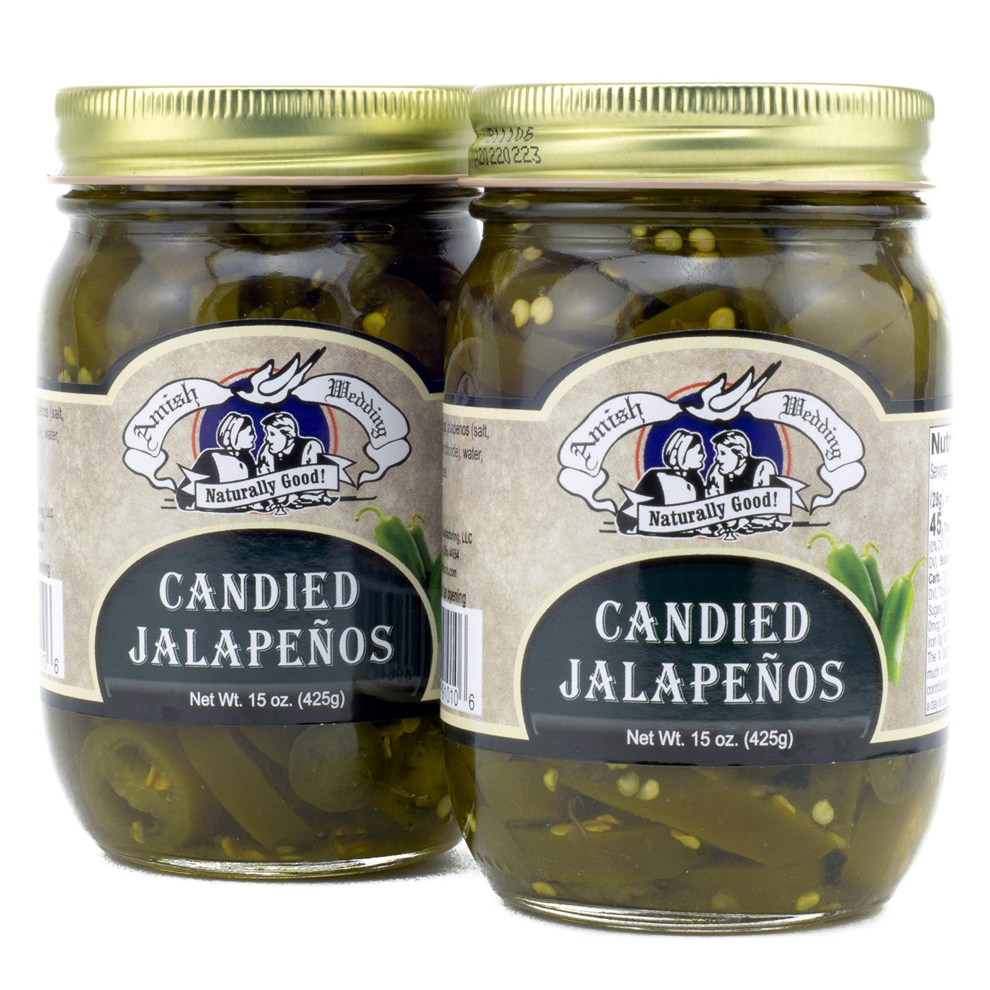 Amish Wedding Candied Jalapenos 15 Ounces (Pack of 2)