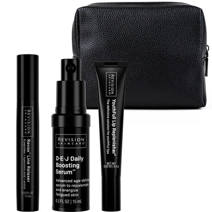 Revision Skincare Injection Perfection Regimen, Enhances Neurotoxin & Filler Results, Reduces Fine Lines & Wrinkles, Boosts Skin Firmness & Radiance, Hydrates Lips, 3-Step Anti-Aging Treatment