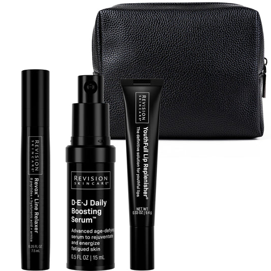 Revision Skincare Injection Perfection Regimen, Enhances Neurotoxin & Filler Results, Reduces Fine Lines & Wrinkles, Boosts Skin Firmness & Radiance, Hydrates Lips, 3-Step Anti-Aging Treatment