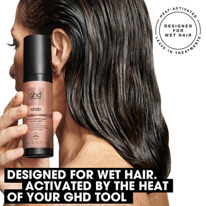 ghd Rehab Leave-in Hair Treatments - Improve Hair Condition While You Dry & Style for Flawless Results With No Rinse or Development Time