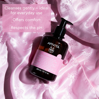 APIVITA Intimate Feminine Wash | pH-Balancing Gentle Creamy Cleanser, 300 mL / 10.1 oz