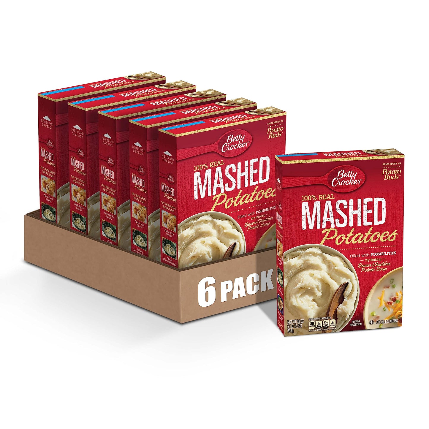 Betty Crocker Gluten Free, 100% Real Potato Buds, 28 oz (Pack of 6)