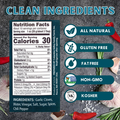 Foster's Pickled Garlic Cloves in a Jar, Original, 16oz, 2 Pack, Traditional Pickled Vegetables Recipe for over 40 years, Low Calorie Snack, Gluten Free, Fat and Preservative Free Pickles
