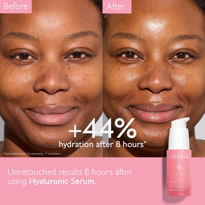 Caudalie VinoHydra Hyaluronic Acid Serum, Hydrating, Soothing, Dermatologically Tested & Vegan - 30 mL