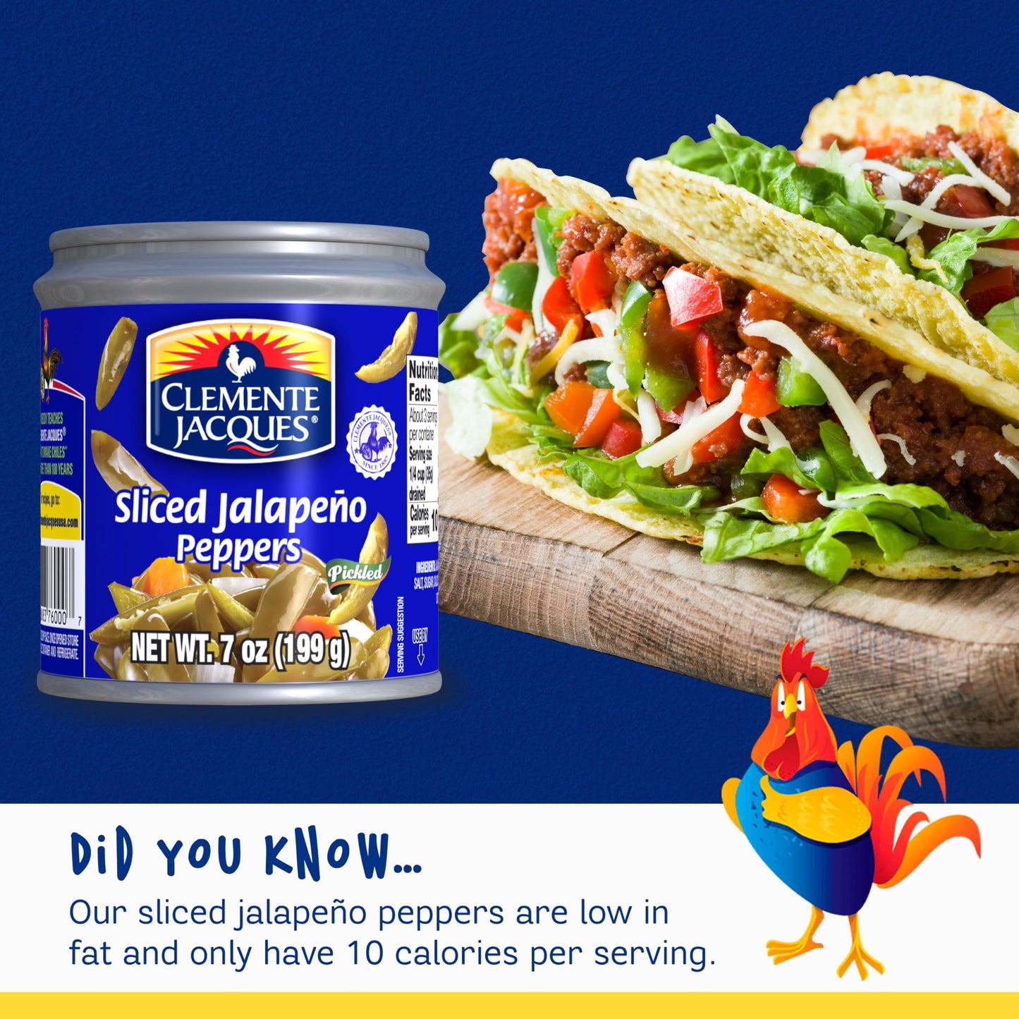 Clemente Jacques Sliced Jalapeño Peppers, 7 oz (Pack of 24)