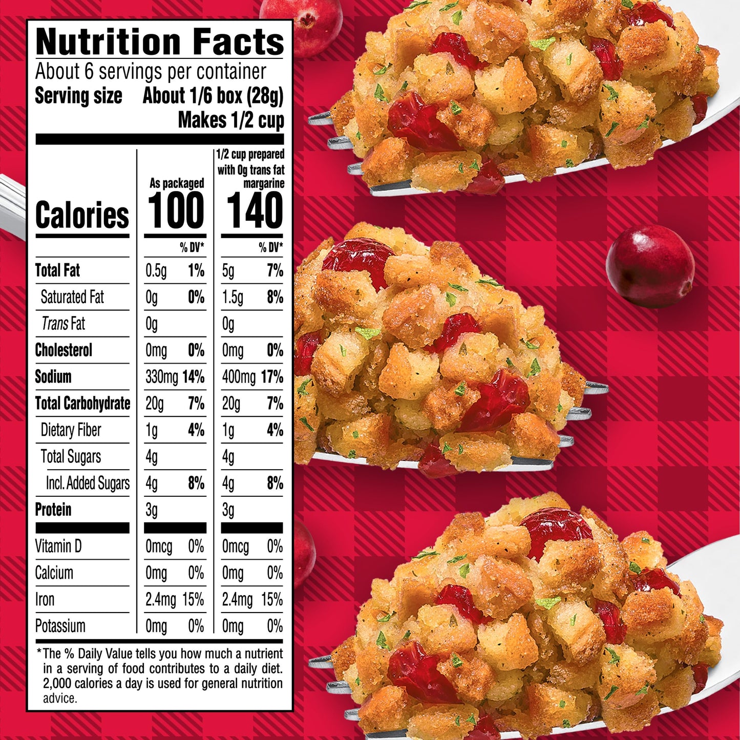 Stove Top Cranberry Stuffing Mix, 6 oz Box